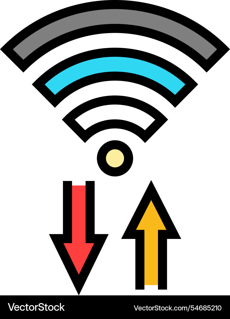 Wireless data transfer nfc technology color icon Wireless data transfer nfc technology color icon vector image