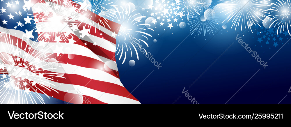 4th july usa independence day banner 4th july usa independence day banner vector image