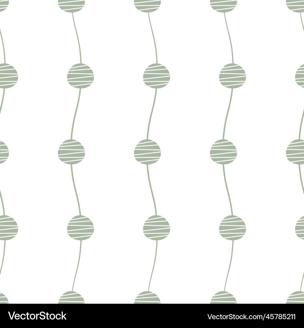 Abstract seamless pattern waves with circles vector image
