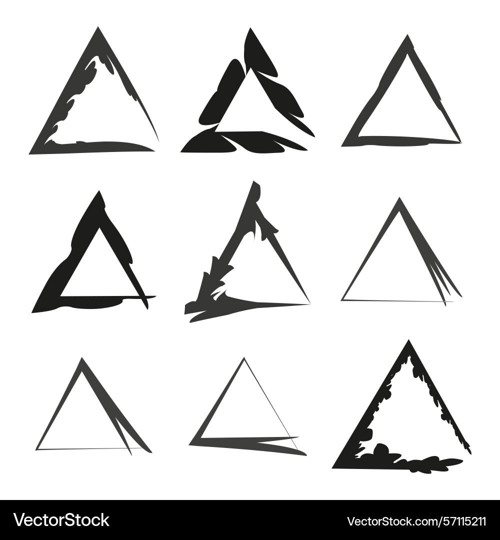 Abstract triangle icon sharp edge black contrast Abstract triangle icon sharp edge black contrast vector image