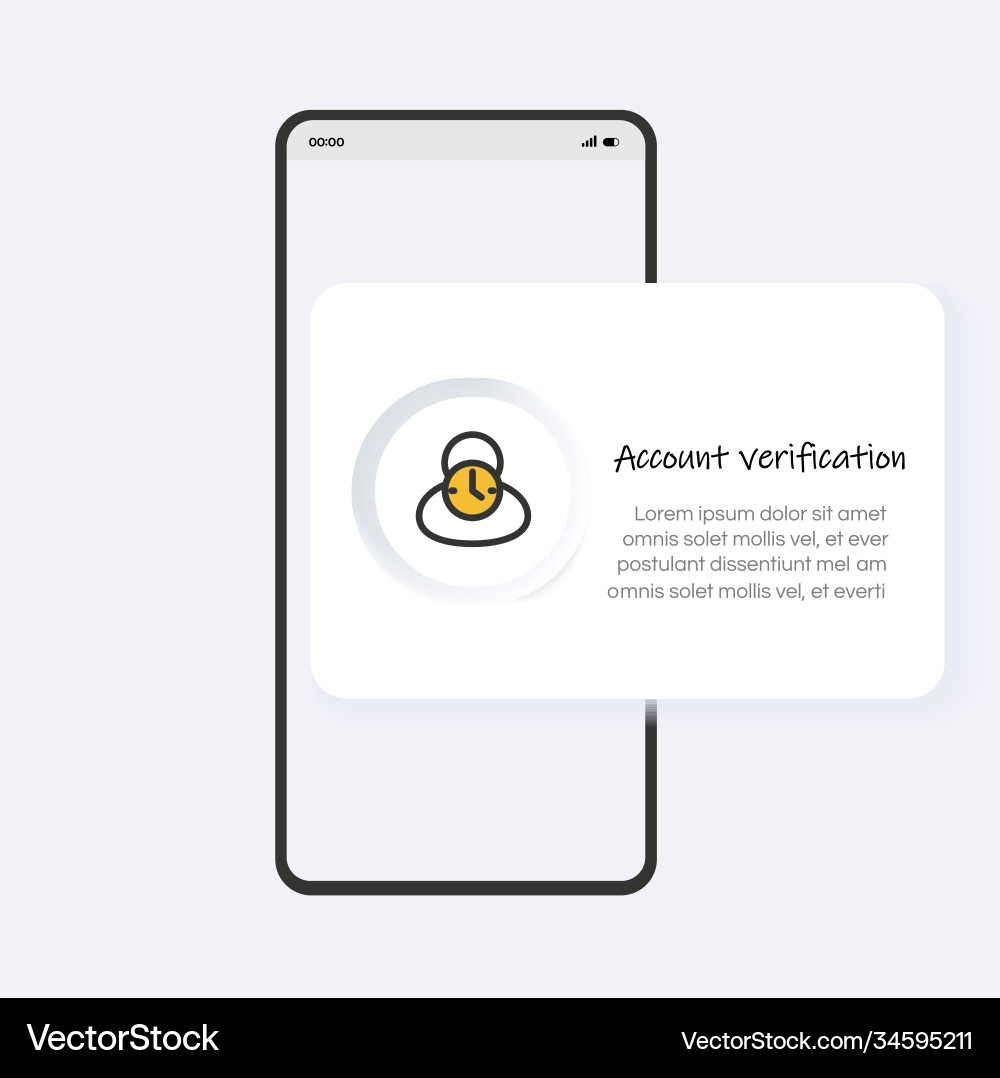 Account verification icon or button Account verification icon or button vector image