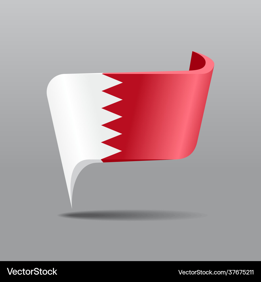 Bahrain Flag Pointer Layout Vector Image