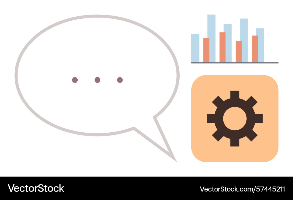 Communication data analysis and process Vector Image