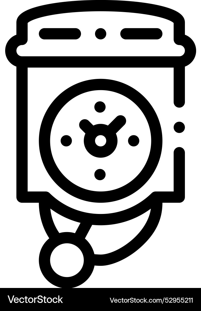 Cuckoo clock icon thin linear style design Cuckoo clock icon thin linear style design vector image