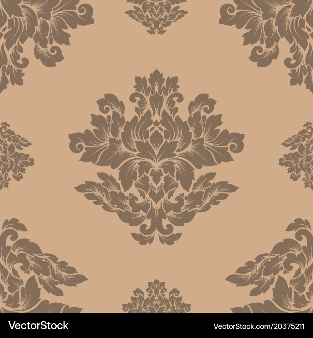 Damask seamless pattern intricate design Vector Image