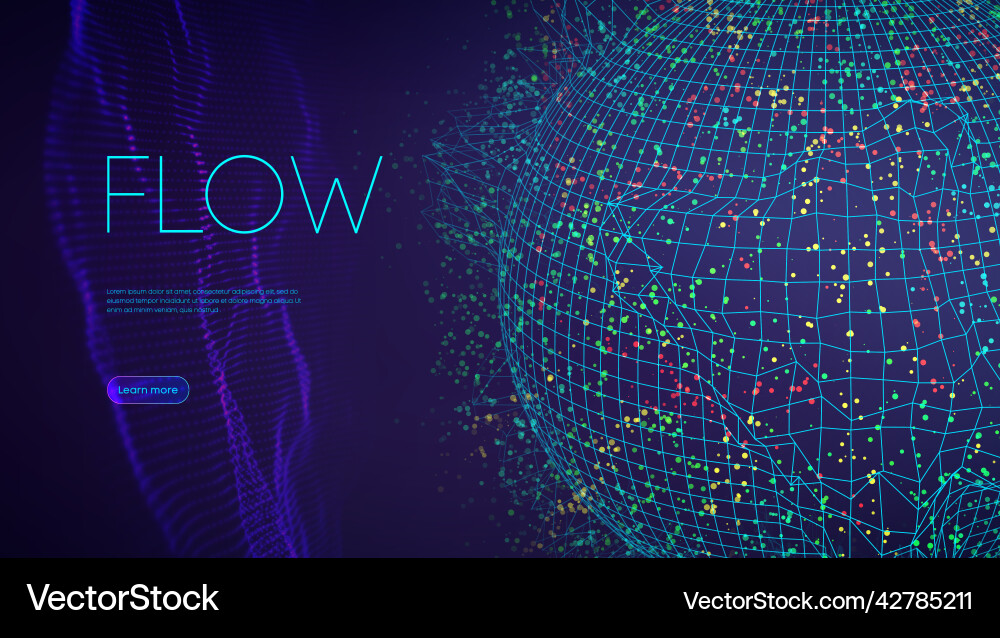 Data Explosion - Abstract Sound Wave vector image
