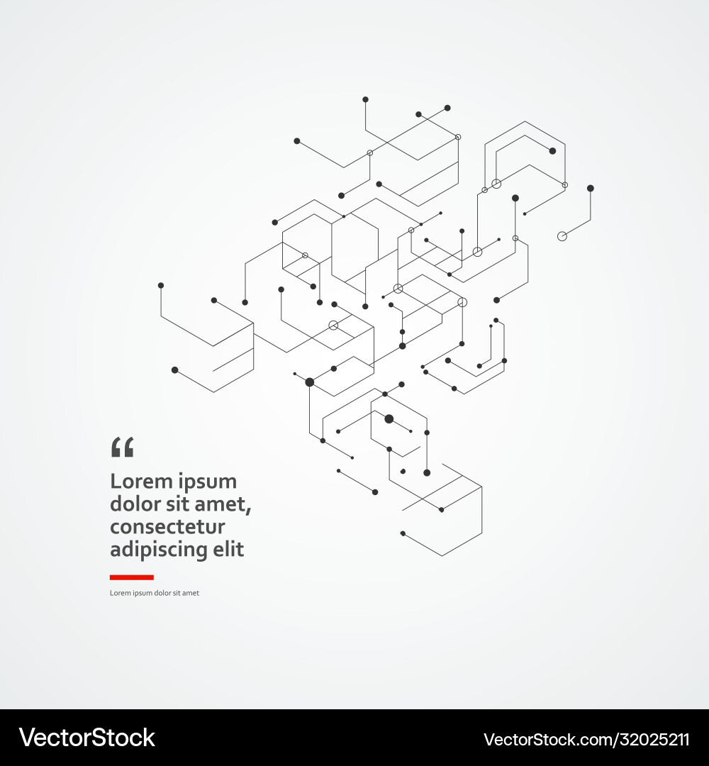 Design technology network background connection Vector Image