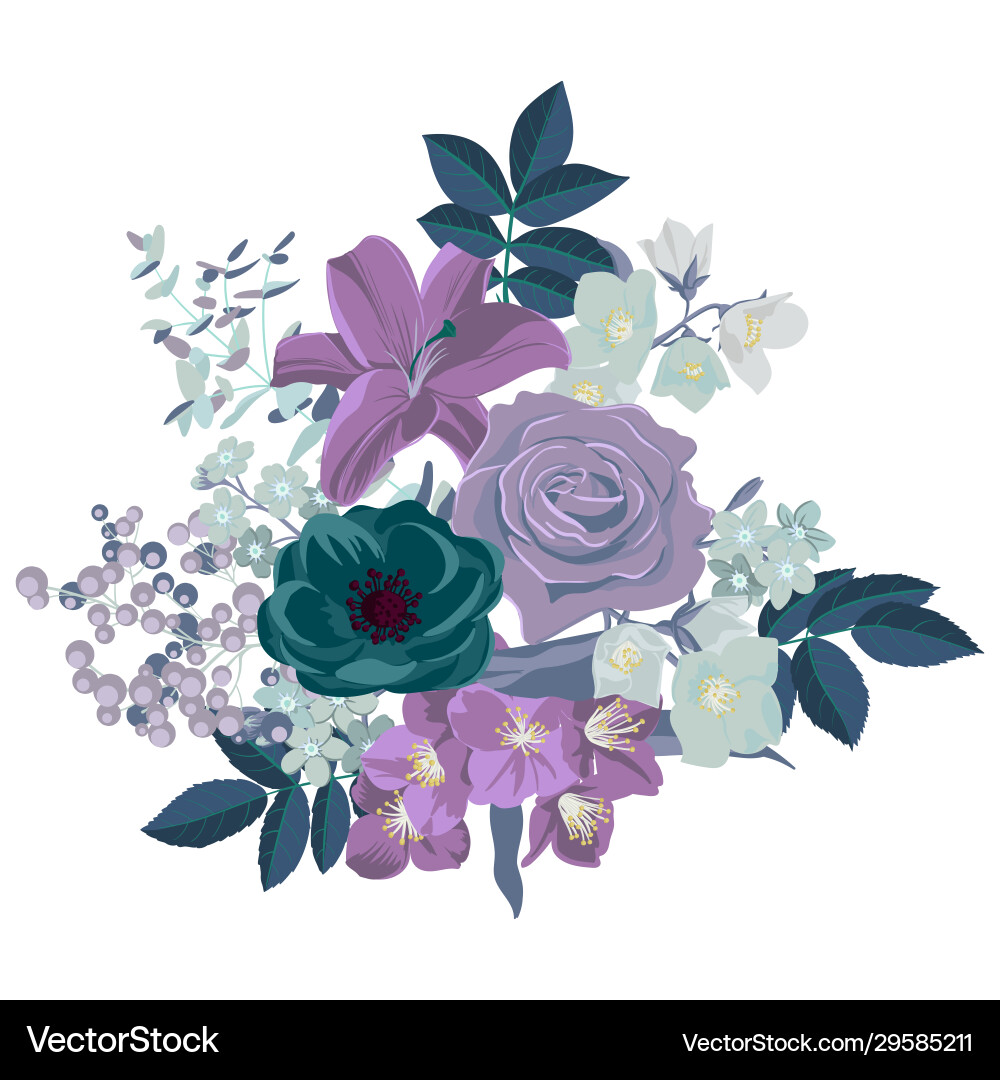 Drawing flowers set Drawing flowers set vector image