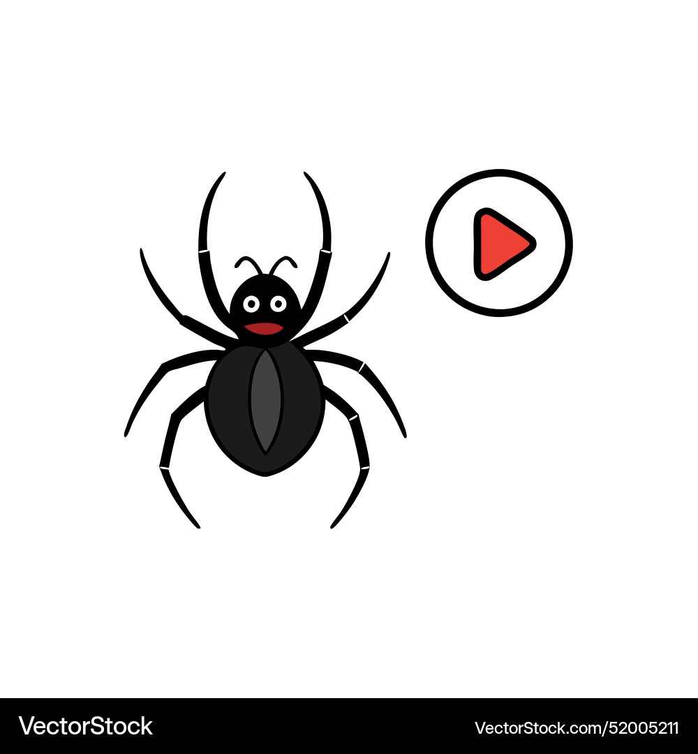 Dung beetle bug play icon Vector Image