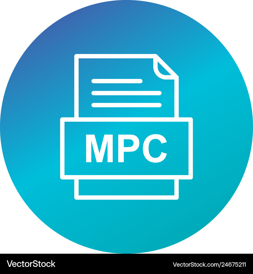 Mpc file document icon Vector Image