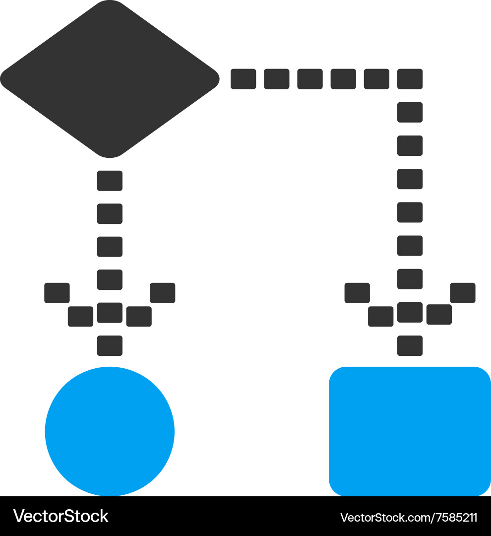 Process Flow Scheme Icon Vector Image