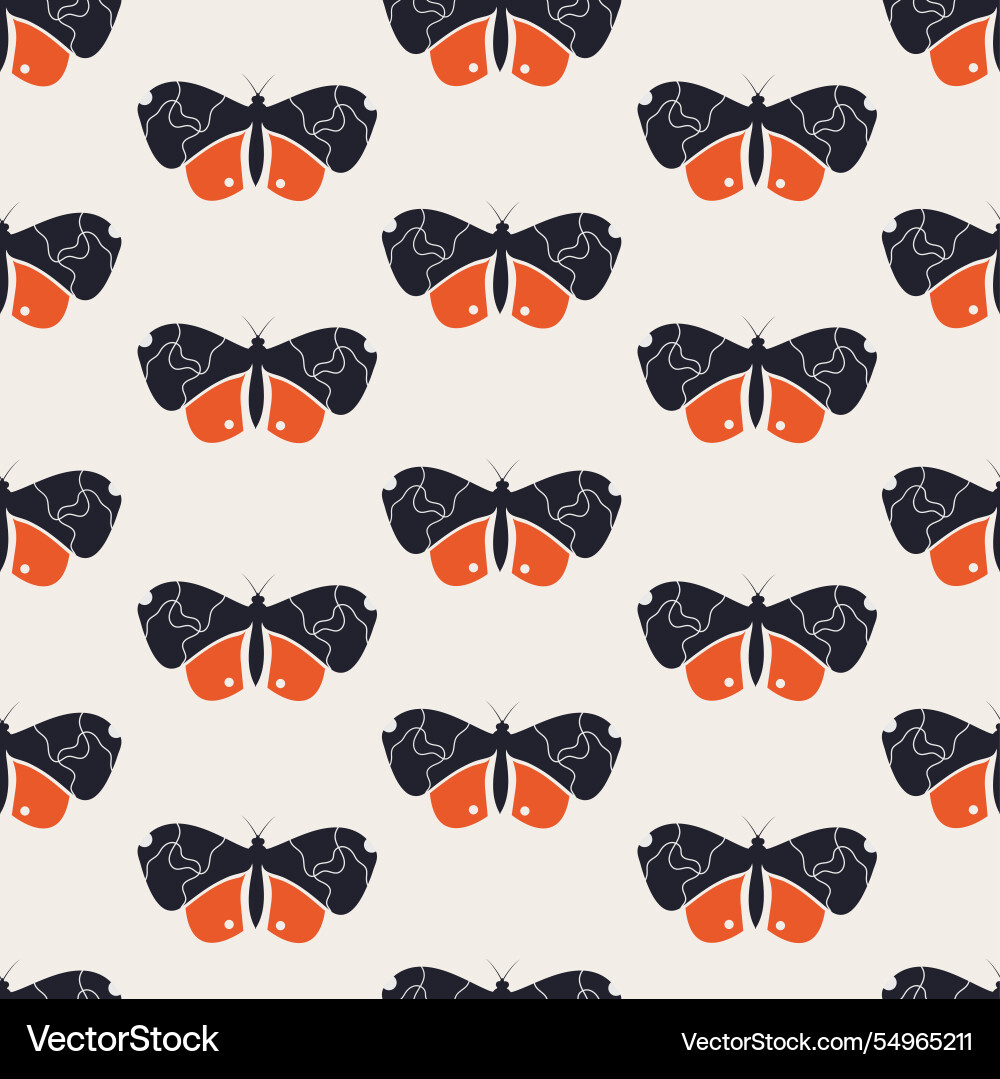 Seamless butterfly pattern patterned background vector image