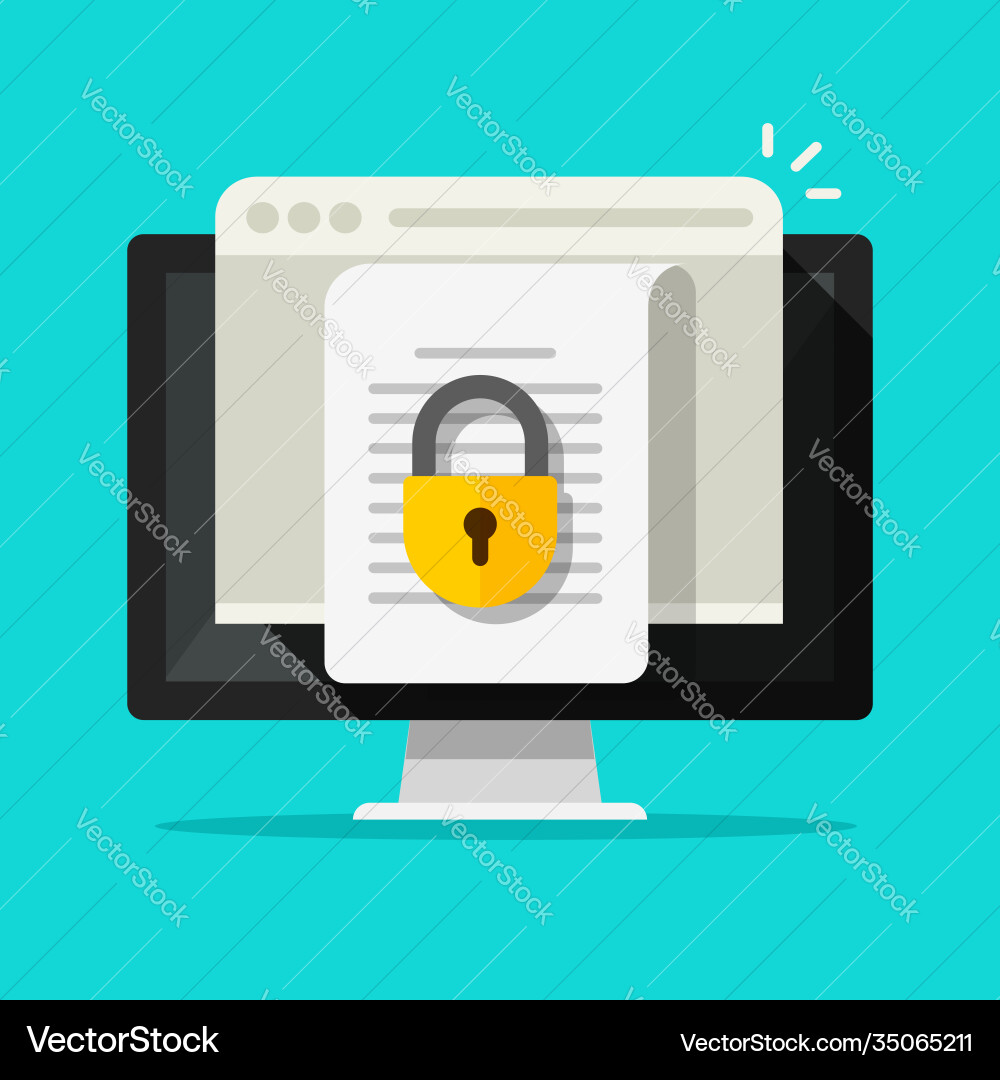 Secure Document Access Icon vector image