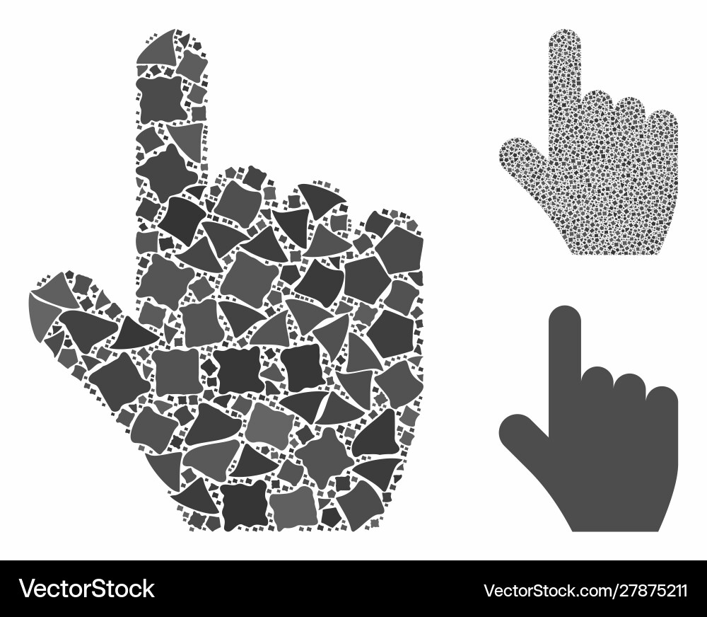 Select gesture composition icon bumpy items vector image