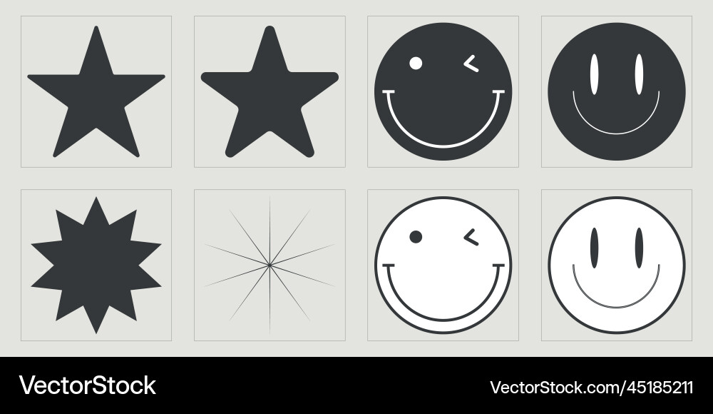 Set of y2k style objects retro Vector Image