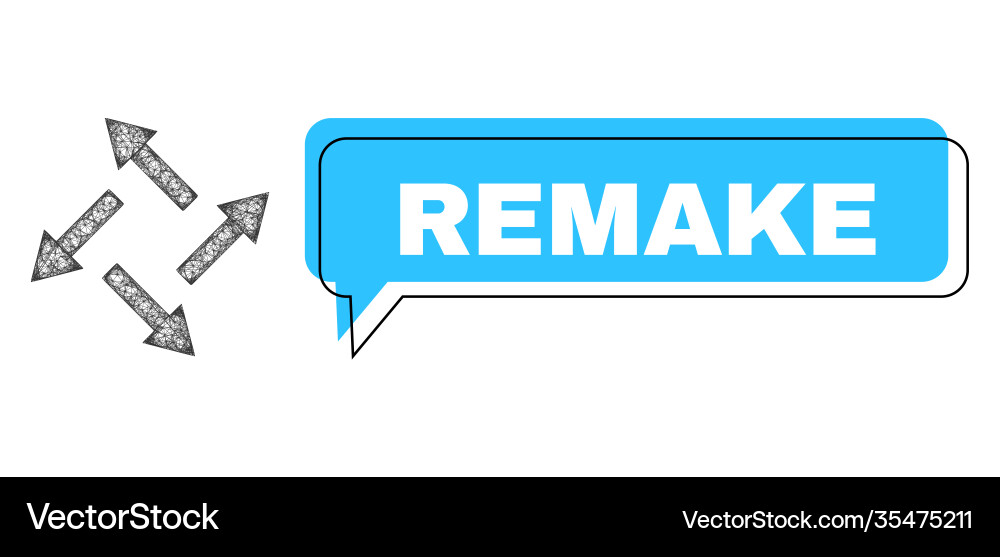 Shifted remake message bubble and linear Shifted remake message bubble and linear vector image