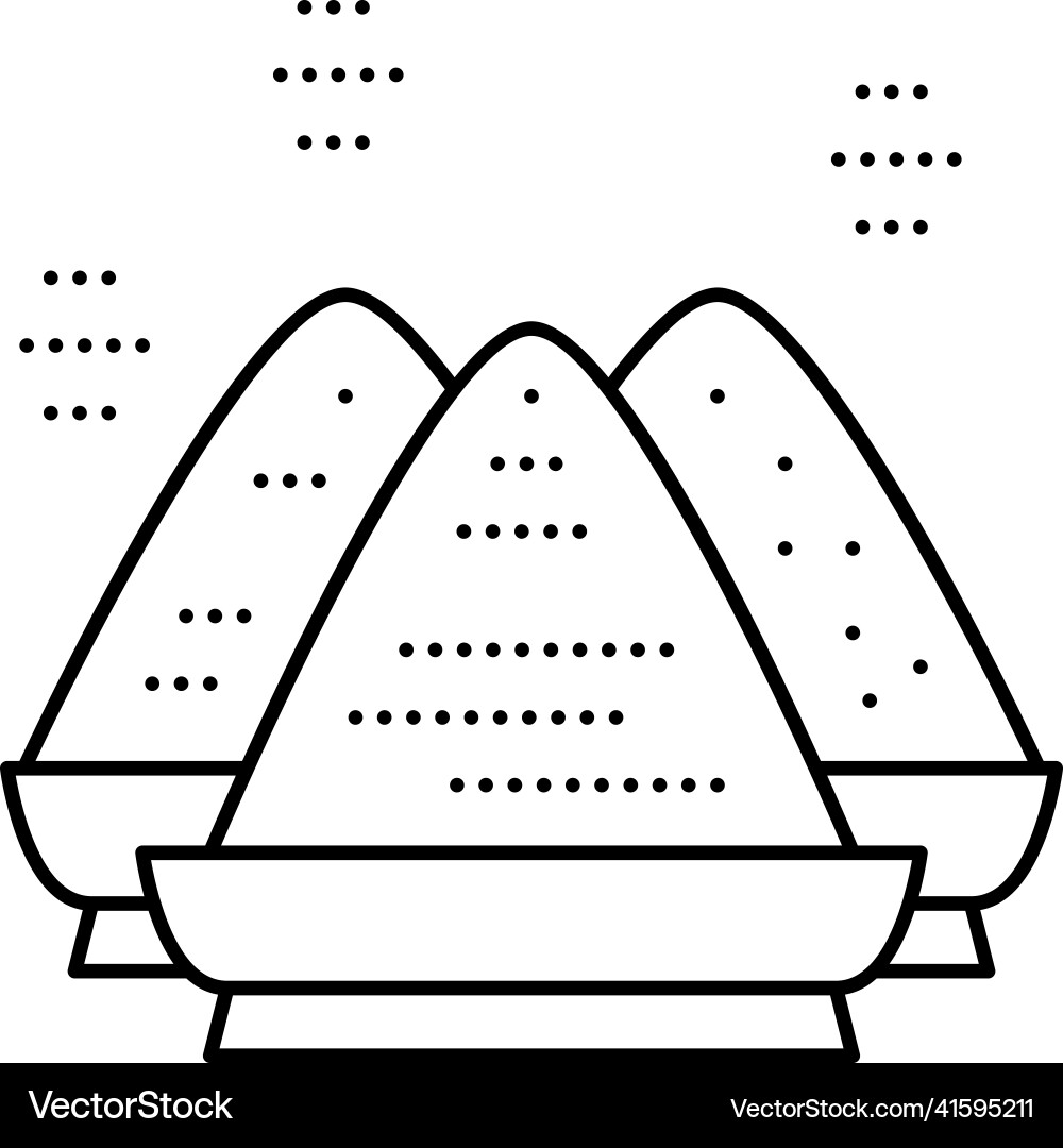Spice heap collection line icon Vector Image