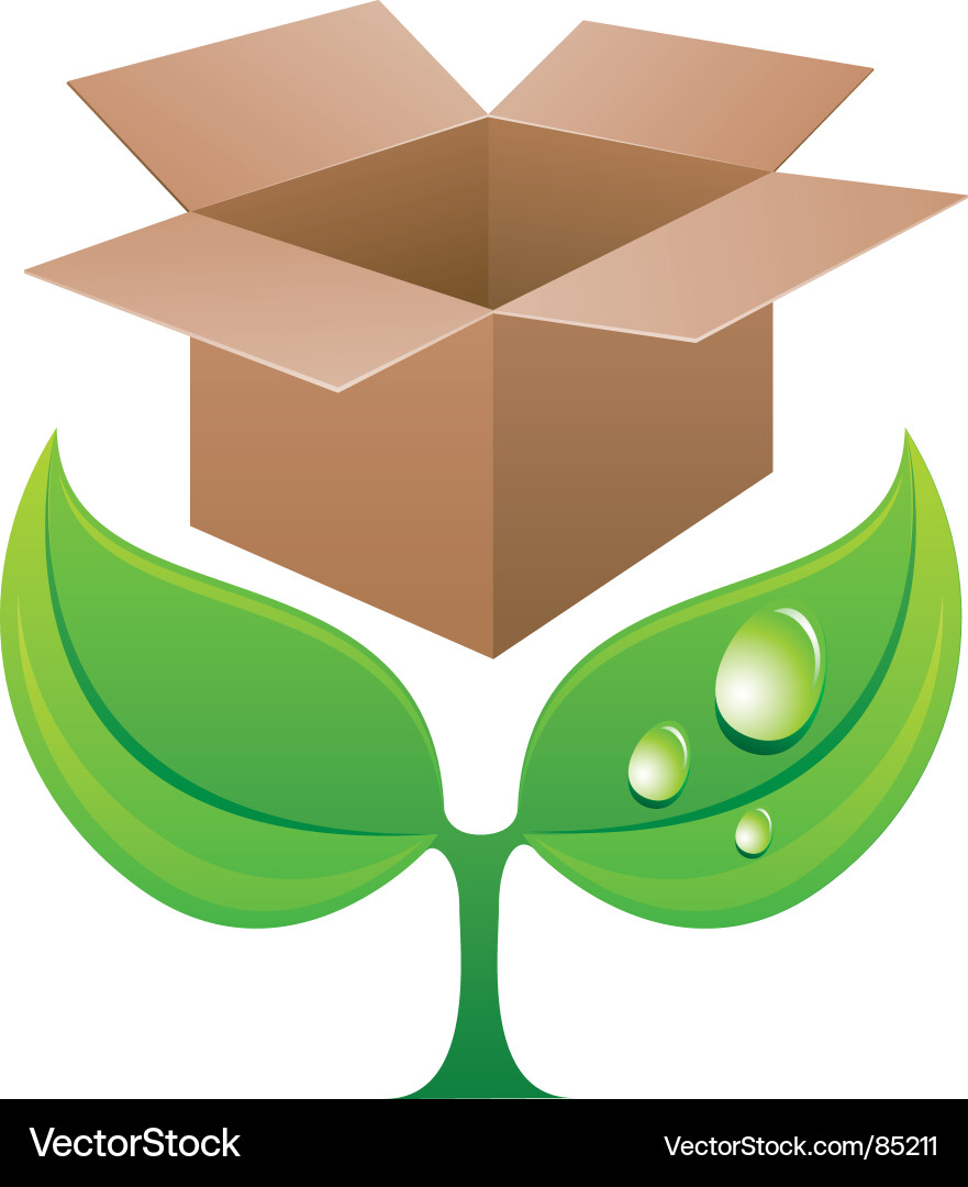 Sprout in Box - Wachstum Icon Vektorbild