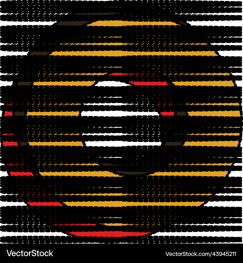 Structured pattern with rings Vector Image