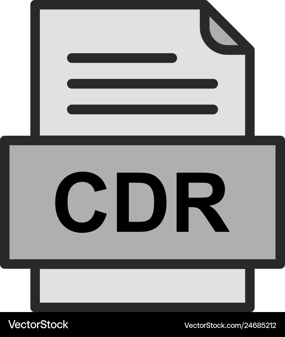 Cdr file document icon Vector Image