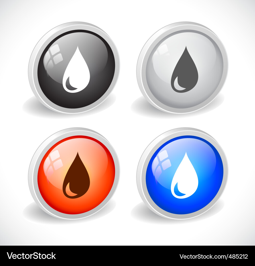 Color 3d buttons for web Vector Image
