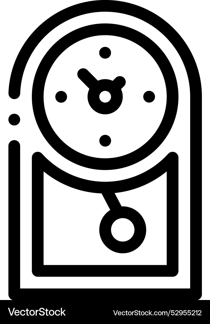 Cuckoo clock icon thin linear style design Cuckoo clock icon thin linear style design vector image