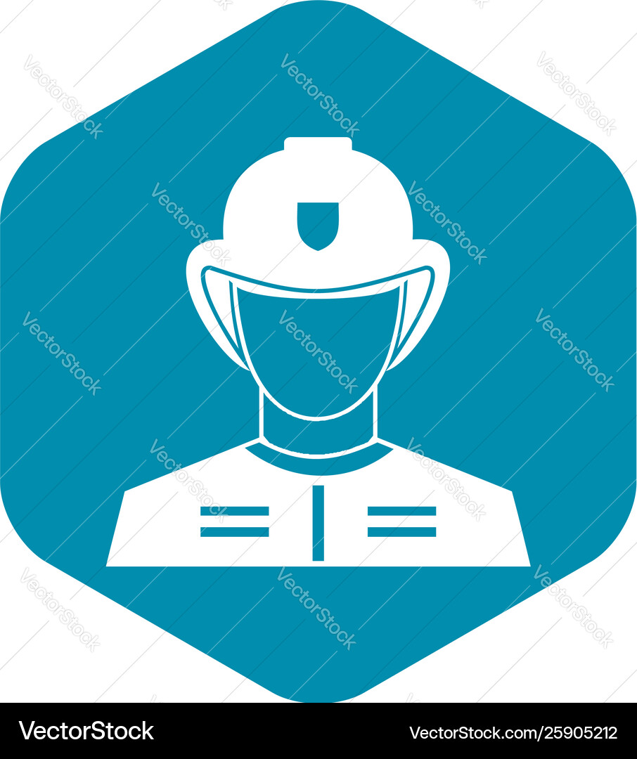 Firefighter icon in simple style Firefighter icon in simple style Vector Image