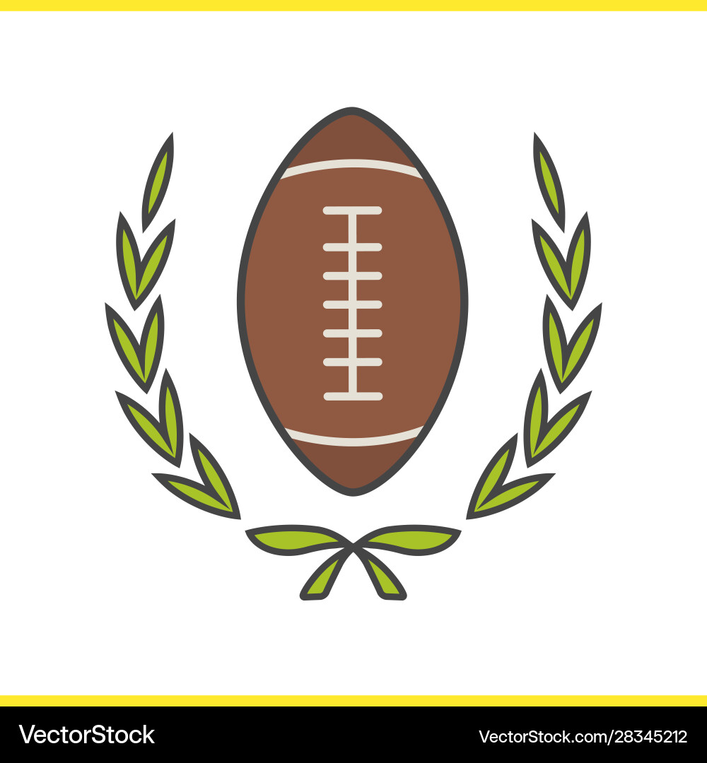 Football Championship Laurel Wreath Icon Vector Image