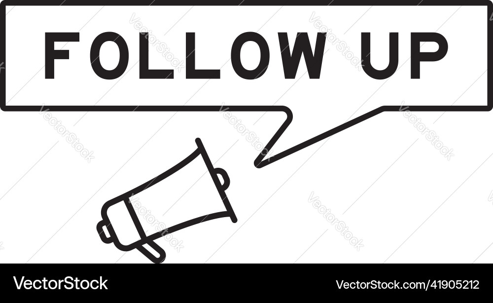 Megaphone icon with speech bubble in word follow Megaphone icon with speech bubble in word follow Vector Image
