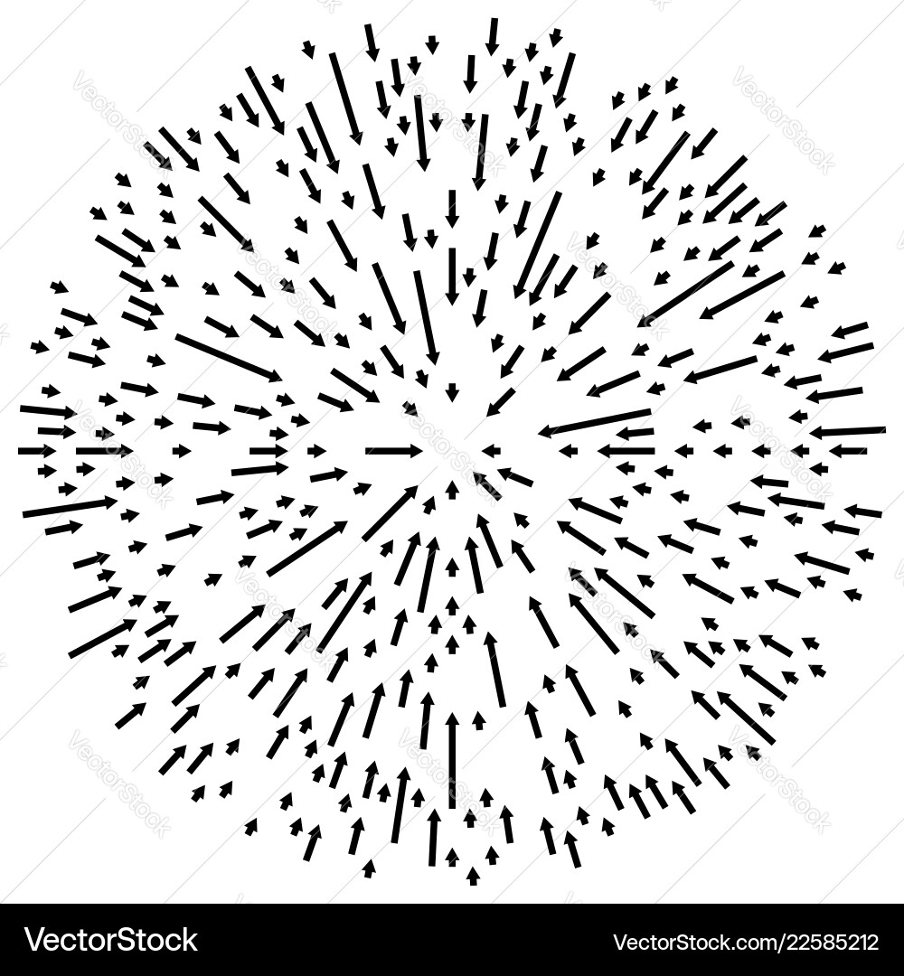 Radial lines element abstract radiating irregular vector image