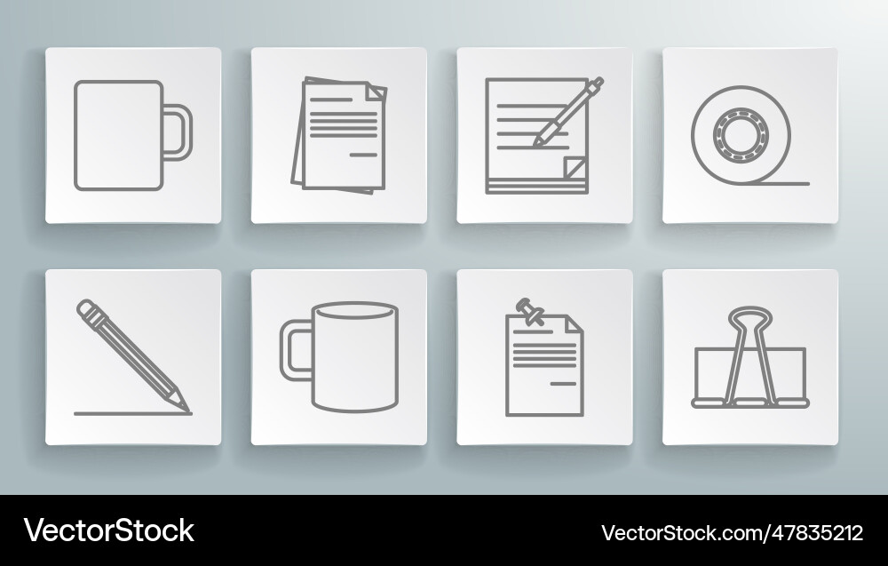 Set line pencil with eraser and file Vector Image