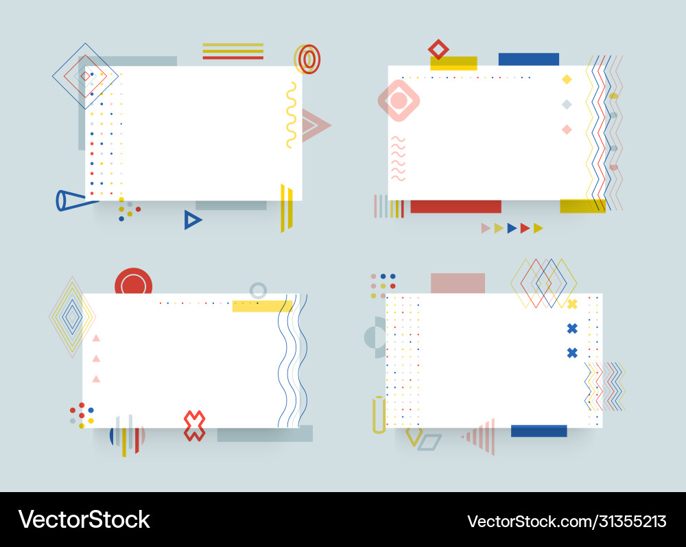 Blank office sheets set empty notebook pages Blank office sheets set empty notebook pages vector image