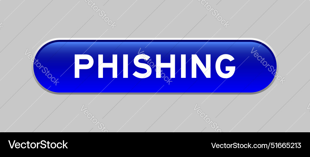 Blue color capsule shape button with word Vector Image