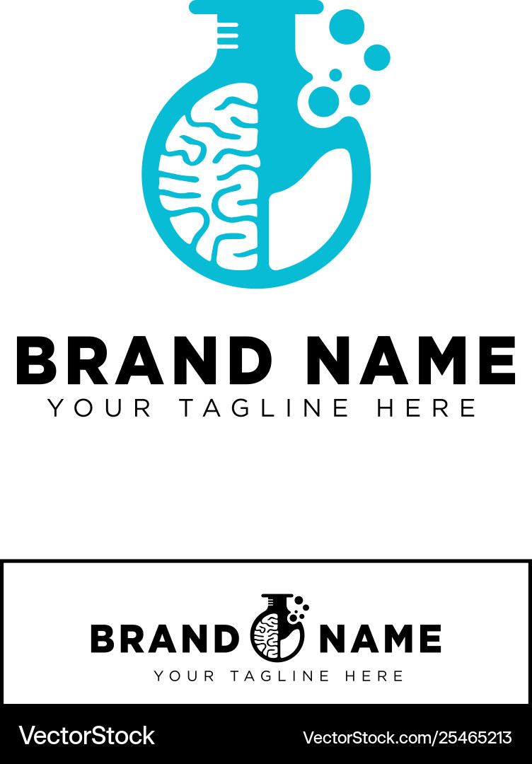 Brain lab logo design template icon element Brain lab logo design template icon element Vector Image