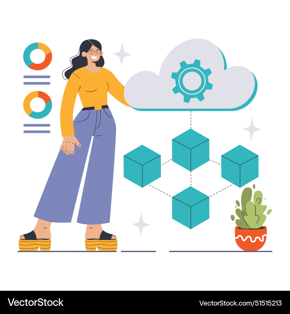 Cloud Container Architecture vector image