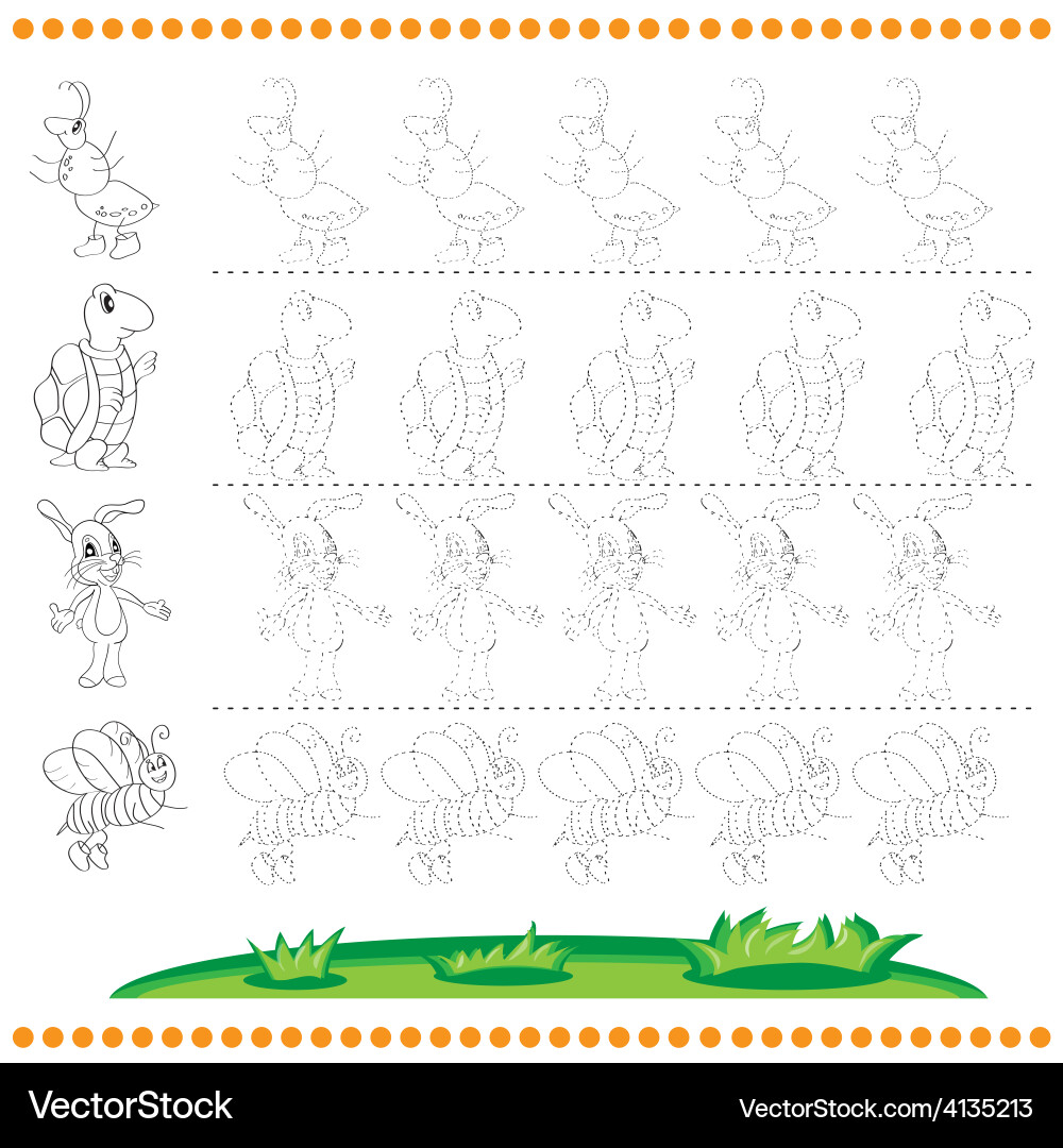 Connect the dots number of images Vector Image