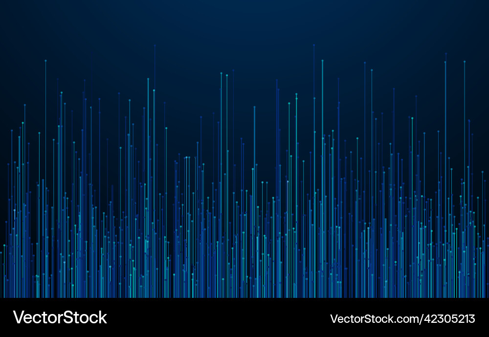 Connected Lines & Dots Abstract Pattern vector image