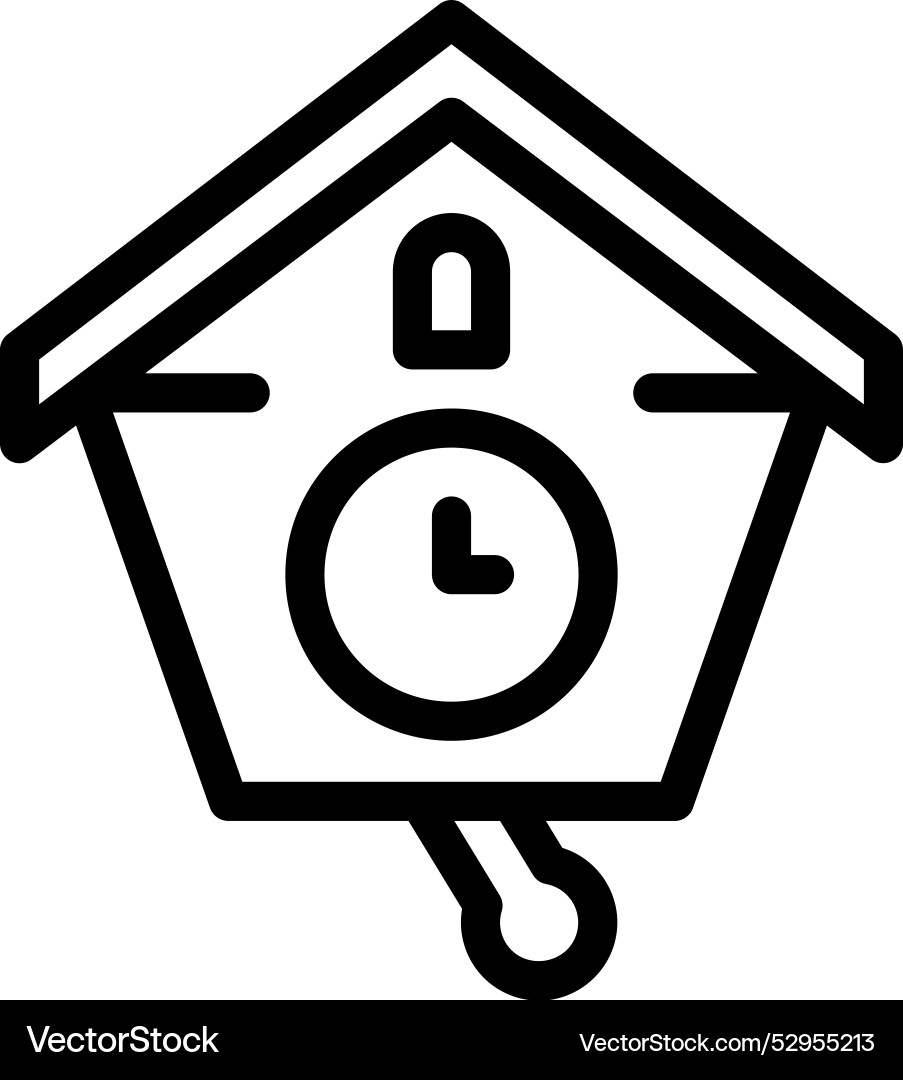 Cuckoo icon thin linear style design isolated Cuckoo icon thin linear style design isolated vector image