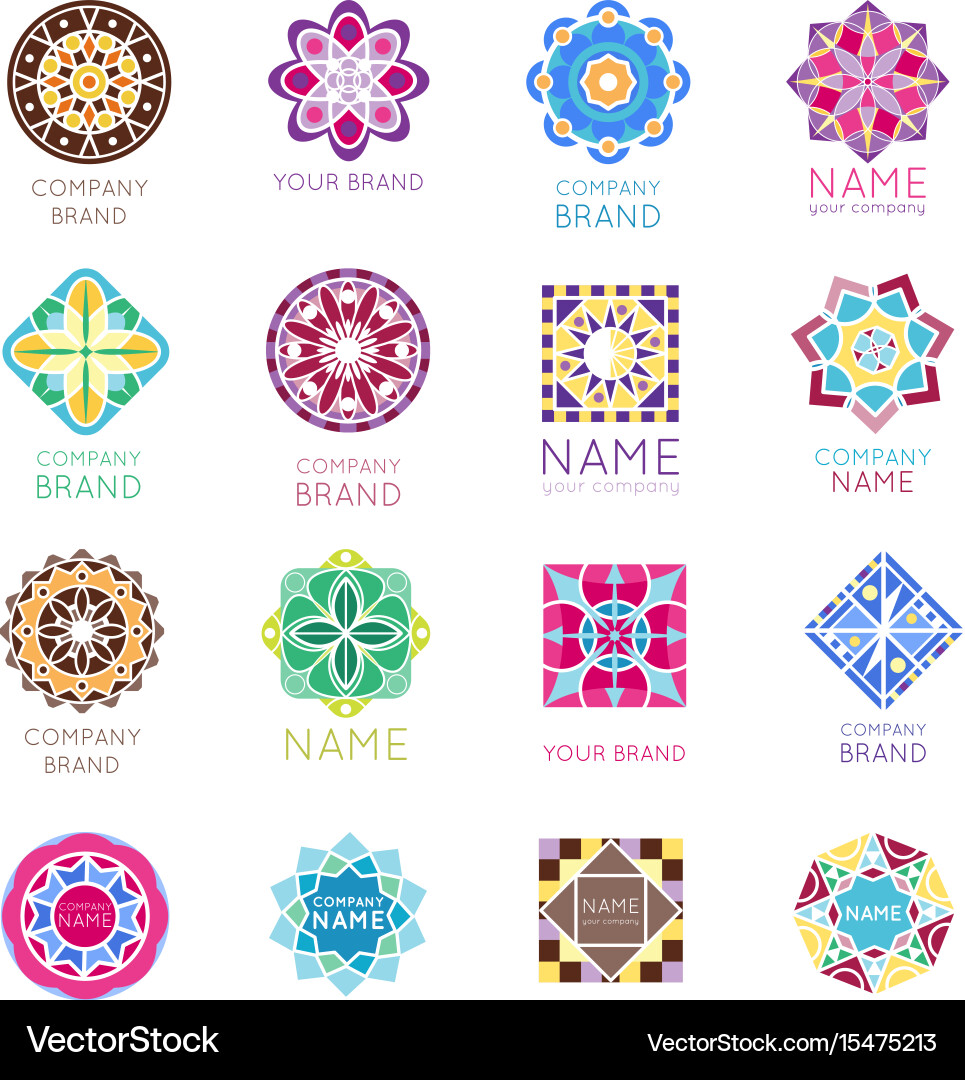Geometric Mandala Logo vector image