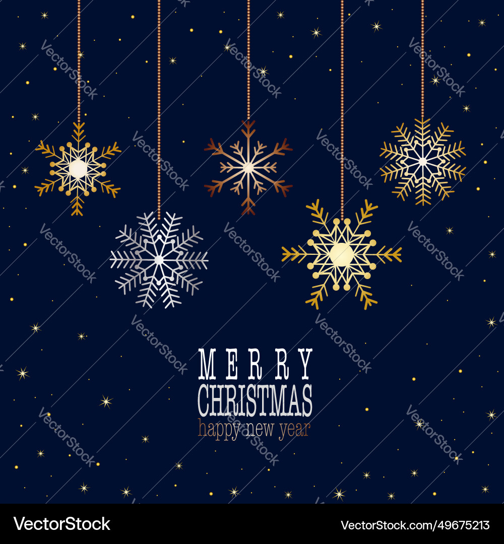 Happy new year and merry christmas card design Vector Image