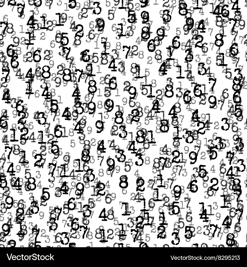 Numeral Seamless Pattern Vector Image