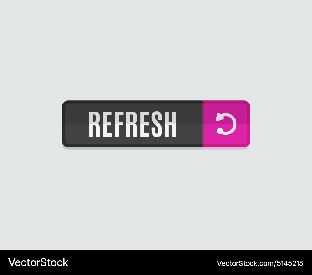 Refresh web button flat modern design Vector Image