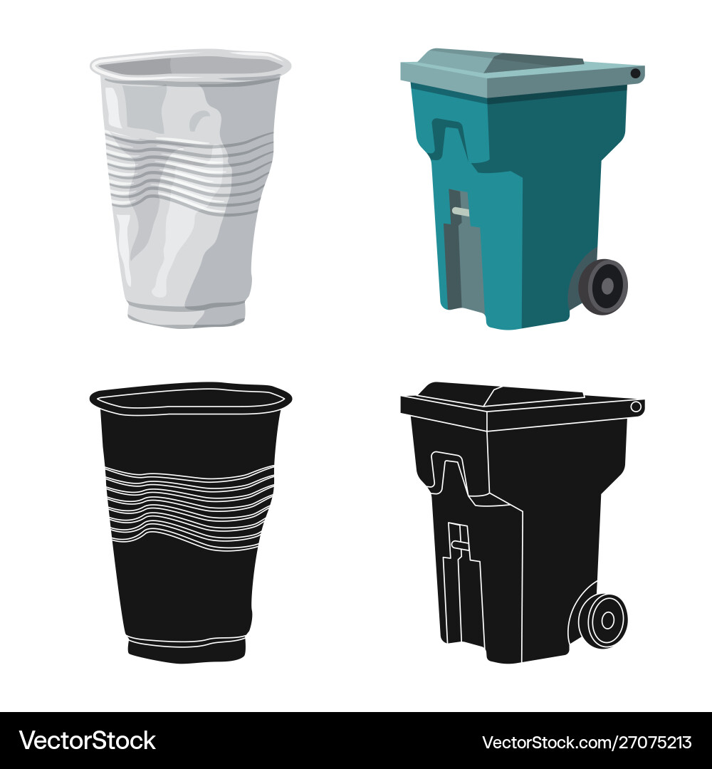 Refuse and junk symbol set Vector Image