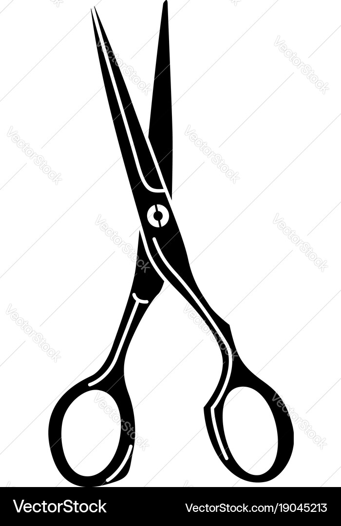 Sharp scissors icon simple style Royalty Free Vector Image