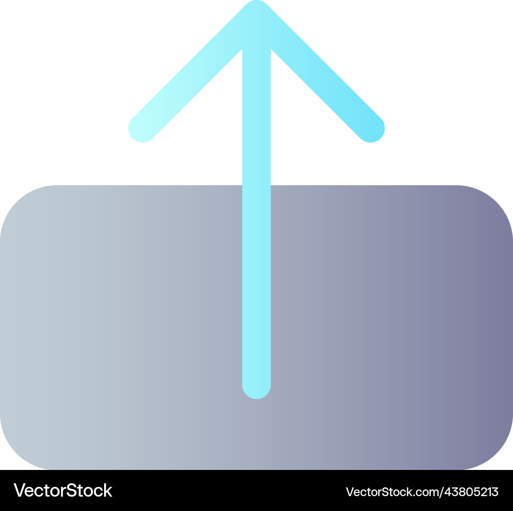 Upload file flat gradient color ui icon Upload file flat gradient color ui icon Vector Image