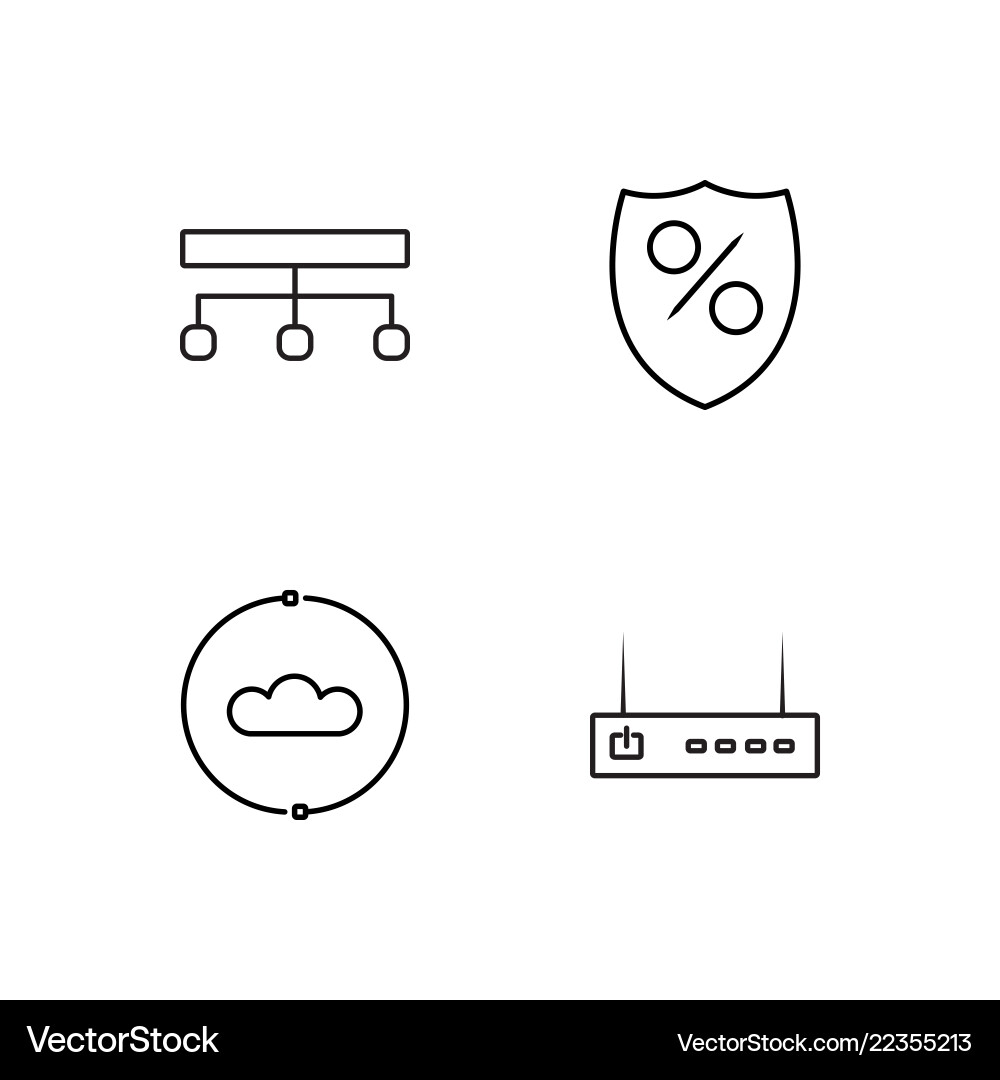 Web simple outlined icons set Web simple outlined icons set vector image