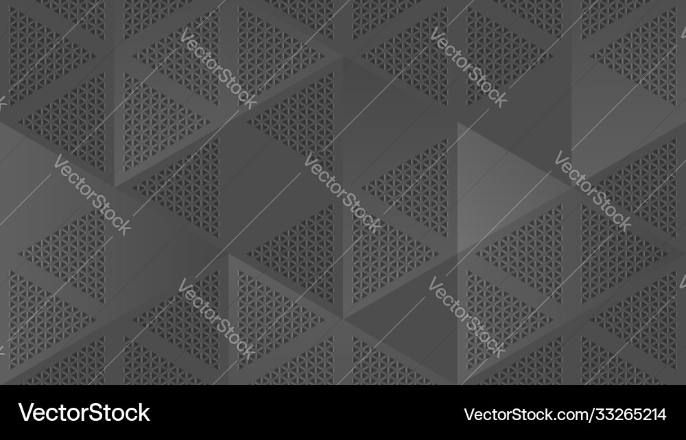 Abstract 3d texture black triangle pattern vector image