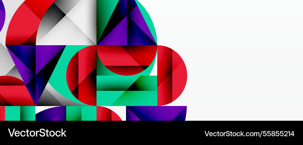Abstract geometric design with intersecting vector image