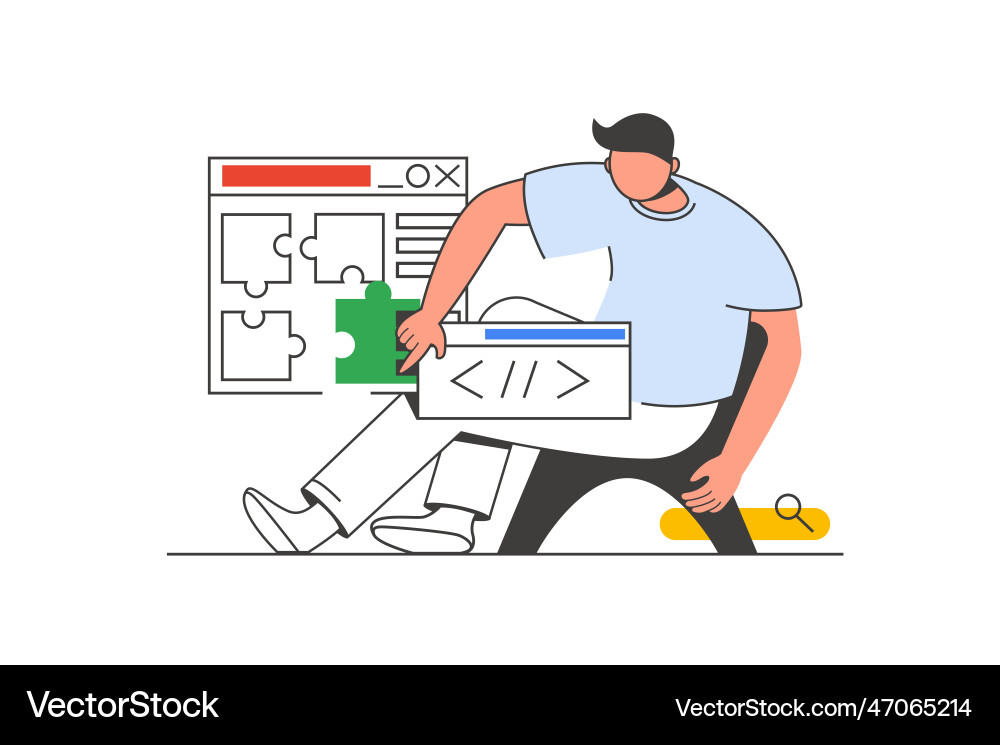 App Development & Web Creation vector image