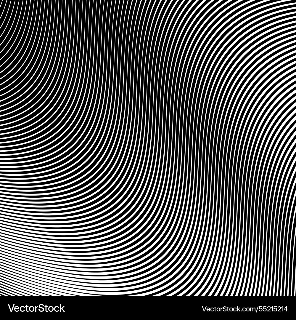 Black and white stripes curve line pattern image Black and white stripes curve line pattern image Vector Image